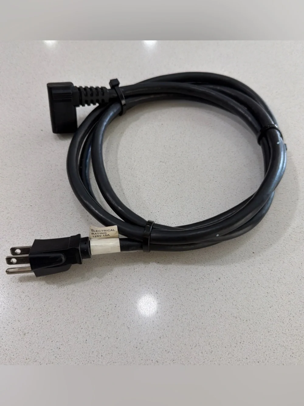 AC Power Cord Male Is 3 Prong Nema 5-15P And Female IEC C13 Rated 125v 15a.